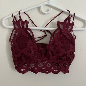 Maroon Lacey Bralette